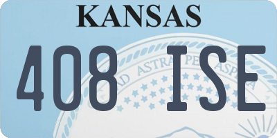 KS license plate 408ISE