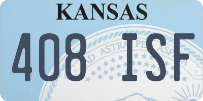 KS license plate 408ISF