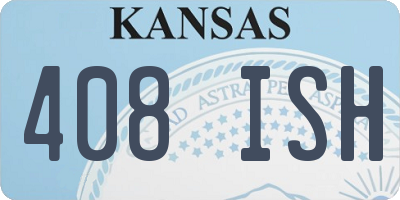 KS license plate 408ISH
