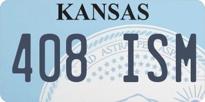 KS license plate 408ISM