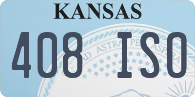 KS license plate 408ISO