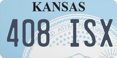 KS license plate 408ISX