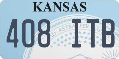 KS license plate 408ITB
