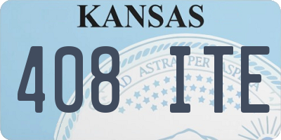 KS license plate 408ITE