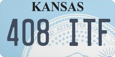 KS license plate 408ITF