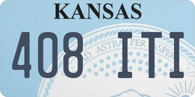 KS license plate 408ITI