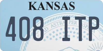 KS license plate 408ITP
