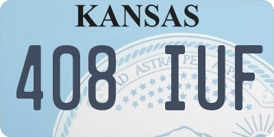 KS license plate 408IUF
