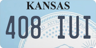 KS license plate 408IUI
