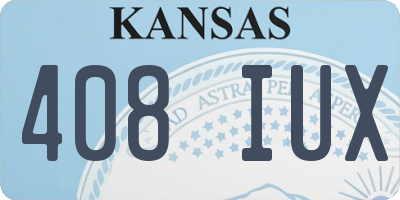 KS license plate 408IUX