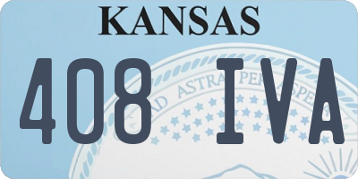 KS license plate 408IVA
