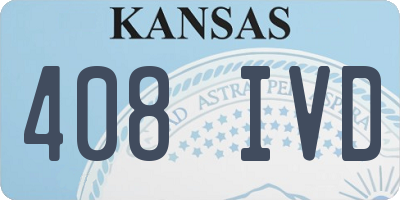 KS license plate 408IVD