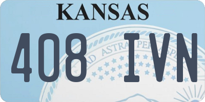 KS license plate 408IVN