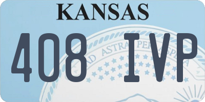 KS license plate 408IVP