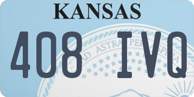 KS license plate 408IVQ