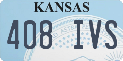 KS license plate 408IVS