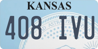 KS license plate 408IVU
