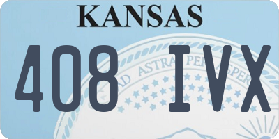 KS license plate 408IVX