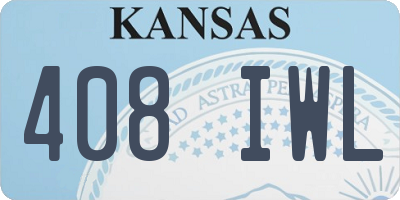 KS license plate 408IWL