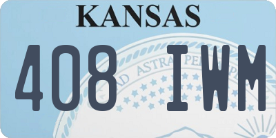 KS license plate 408IWM