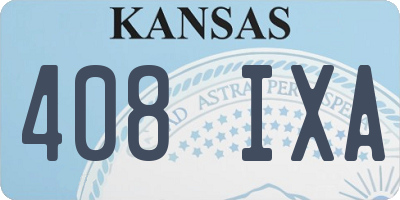 KS license plate 408IXA