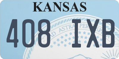 KS license plate 408IXB