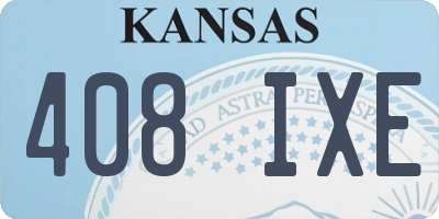 KS license plate 408IXE