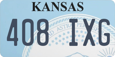 KS license plate 408IXG