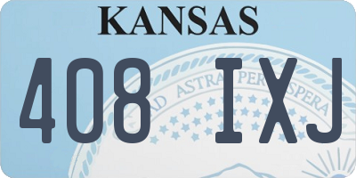 KS license plate 408IXJ