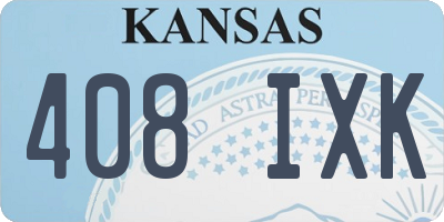 KS license plate 408IXK
