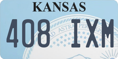 KS license plate 408IXM