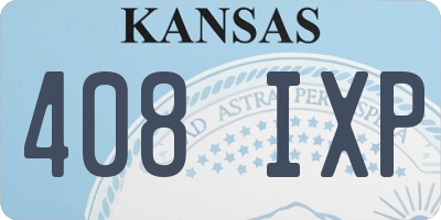 KS license plate 408IXP