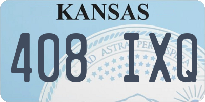 KS license plate 408IXQ