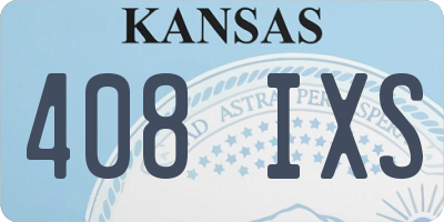KS license plate 408IXS
