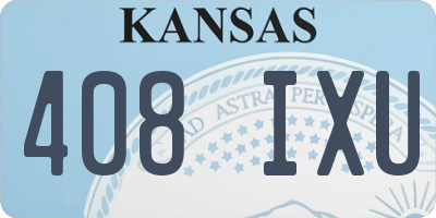 KS license plate 408IXU