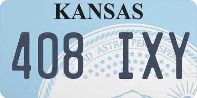 KS license plate 408IXY