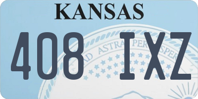 KS license plate 408IXZ