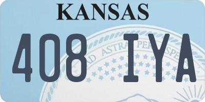 KS license plate 408IYA