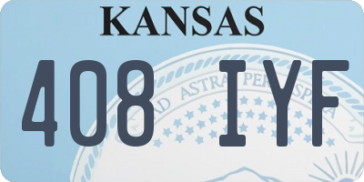 KS license plate 408IYF