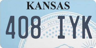KS license plate 408IYK