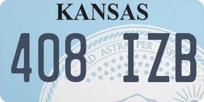 KS license plate 408IZB