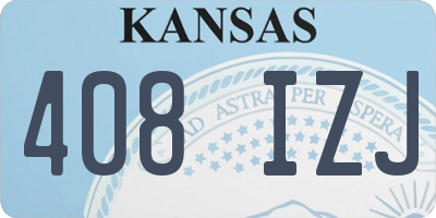 KS license plate 408IZJ