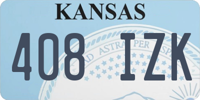 KS license plate 408IZK