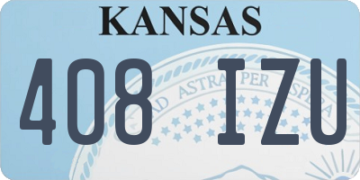 KS license plate 408IZU