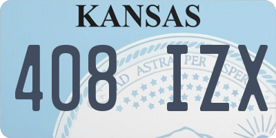 KS license plate 408IZX