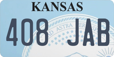 KS license plate 408JAB