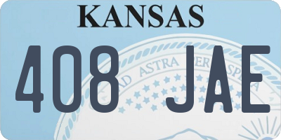 KS license plate 408JAE