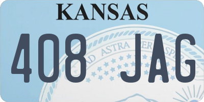 KS license plate 408JAG