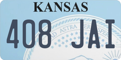 KS license plate 408JAI