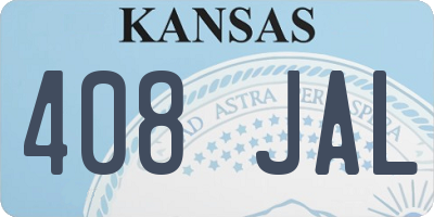 KS license plate 408JAL